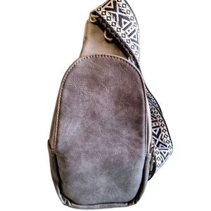 GRAY GUITAR STRAP SLING BAG